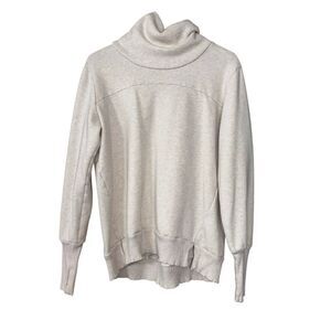 Alo yoga haze turtleneck pullover sweatshirt cream pink heathered